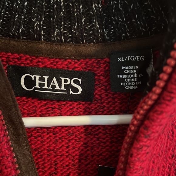 Chaps Mens Quarter Zip Sweater - Picture 2 of 3